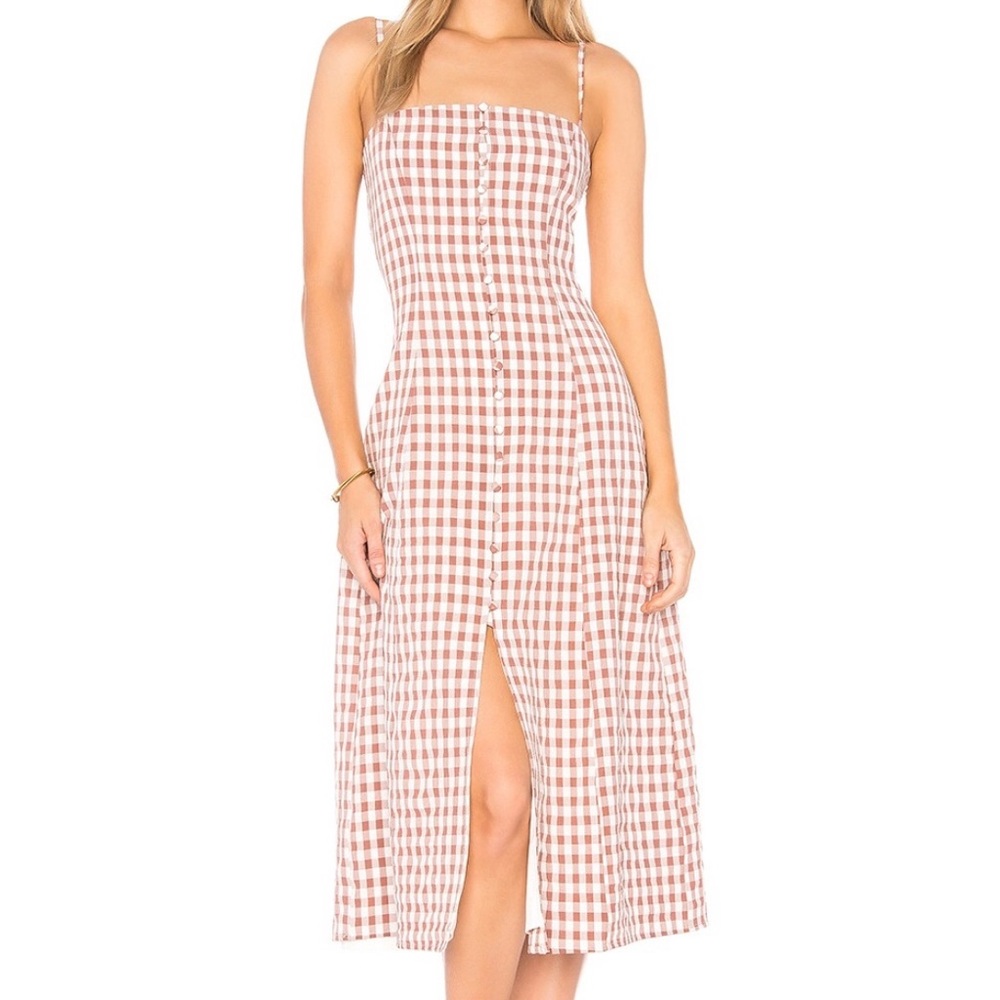 Privacy Please Dexi Dress Pink Gingham - XS NWOT
